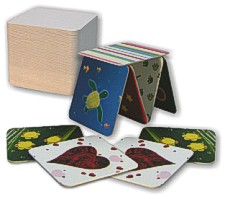Pivné tácky, biele, štvorec, 100ks