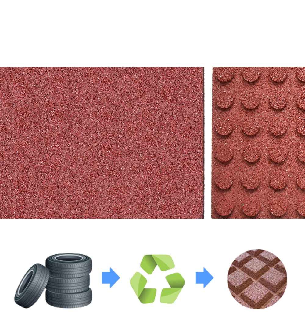 Dopadová doska - červená (100x100x5)