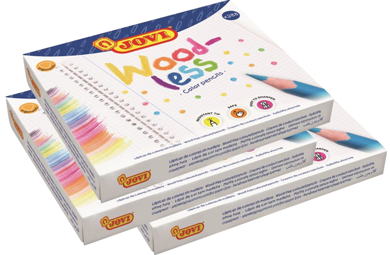 3x JOVI bezdrevné pastelky trojhranné, spolu 864 farbičiek, 12 farieb