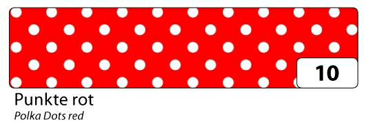 Washi Tape - dekoračná lepiaca páska - 10 mx15 mm - červená s bodkami