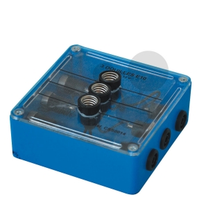 3 objímky E10 v držiaku