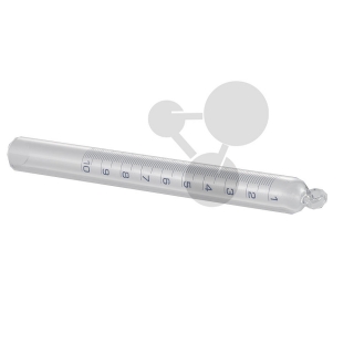 Skúmavka na plyn s prstencom na zavesenie, AR sklo, 10 ml