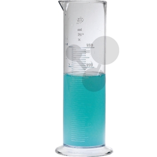 Odmerný valec nízky, SAN, 250 ml