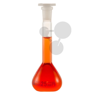 Odmerná banku so zátkou, BS 3.3, 25 ml